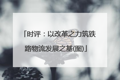时评：以改革之力筑铁路物流发展之基(图)